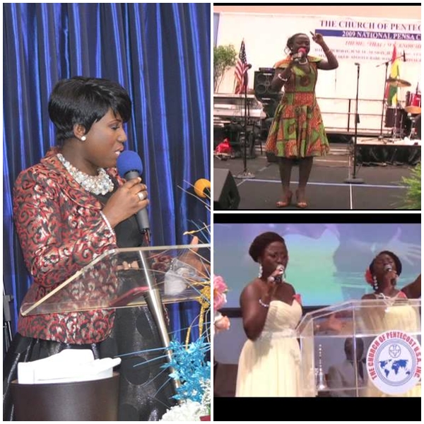 Diana Antwi Hamilton  at Church of Pentecost ministering.