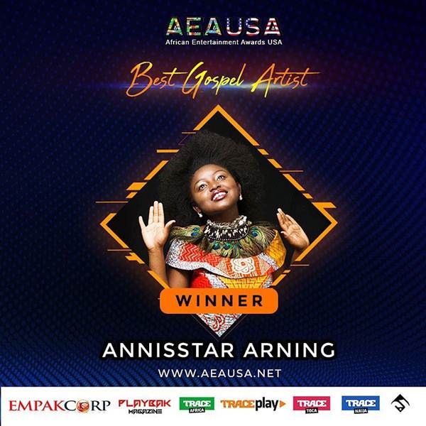 Annisstar Emerges Best Gospel Artist at AEAUSA Awards Ceremony