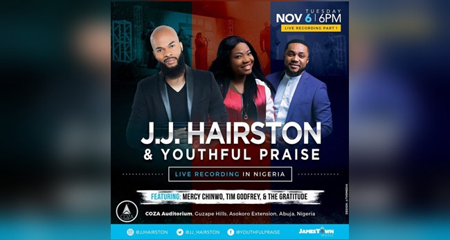 JJ Hairston Announces Live Recording in Nigeria