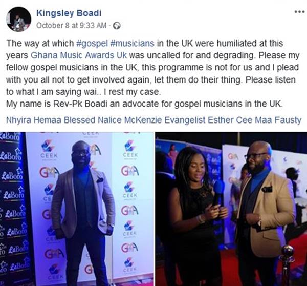 Rev Kingsley Boadi decends on GMA-UK 2018