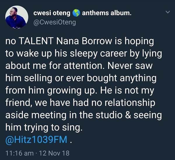 Nana Boro, Chemphe and Cwesi Oteng Trade Blows on Social Media