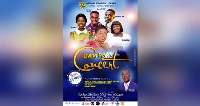 Victoria Sarfo, MaaDwoa, Derrick Agyare & Others Set For Living Praise Concert 2018