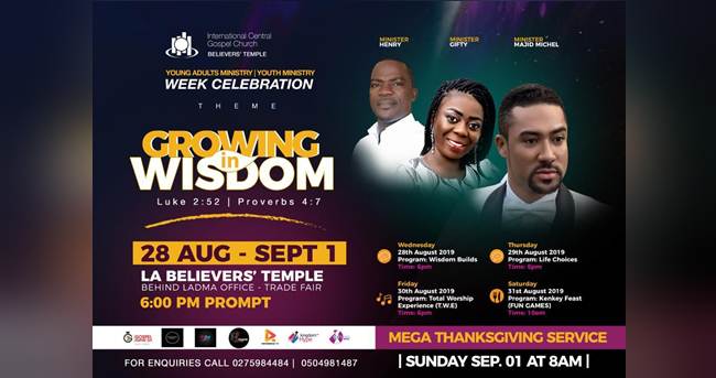 Majid Michel, Henry & Gifty Set for ICGC LA Believers’ Temple ‘Week Celebration’