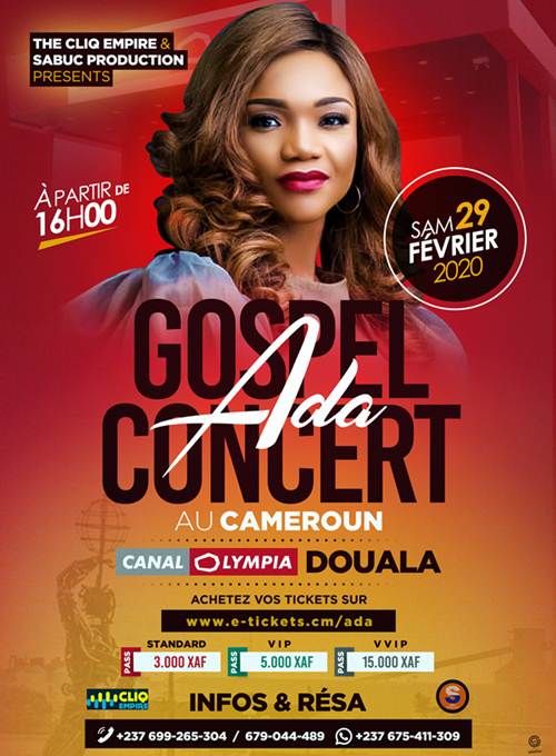 Ada In Cameroon Gospel Concert Rescheduled For 29th February 2020