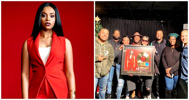 Koryn Hawthorne Receives Gold Plaque for 'Won't He Do It'