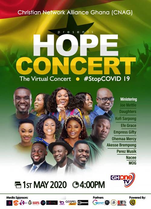 Covid-19: Ohemaa Mercy, Empress Gifty, Daughters, Efe Grace, Joe Mettle, Others Billed For “Hope Concert”