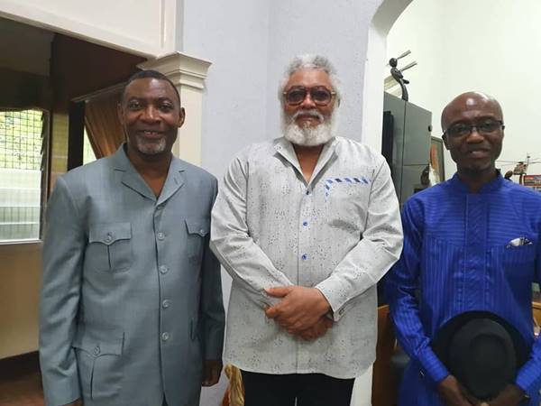 Former President Jerry John Rawlings Celebrates 73rd Birthday with Dr Lawrence Tetteh & Dr Albert Kitcher