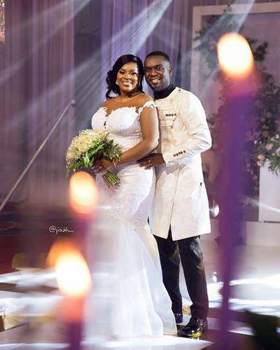 Joe Mettle Ties the Knot With Salomey Selassie Dzisa in White Wedding + PHOTOS