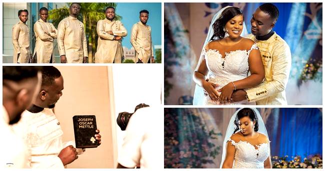 Joe Mettle Ties the Knot With Salomey Selassie Dzisa in White Wedding + PHOTOS