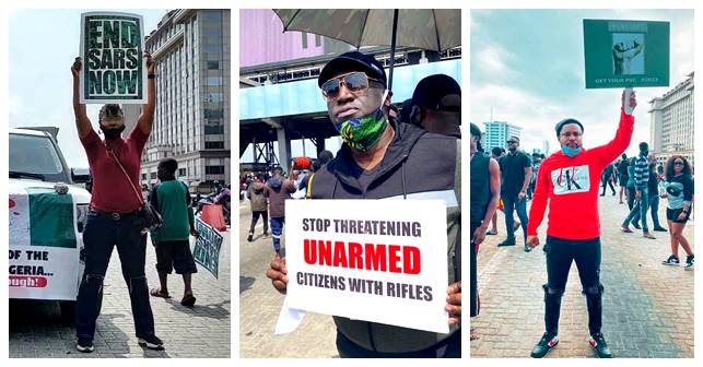 #EndSARS: Sammie Okposo, Onos, Tim Godfrey Join Protest