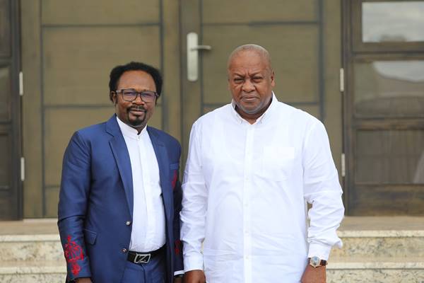 Ghana is Blessed To Have ‘Humble Extraordinary’ Mahama – Top Nigerian Prophet Meets JM