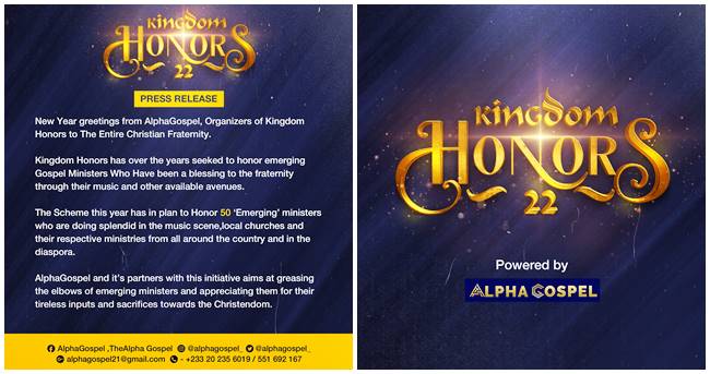 AlphaGospel To Honor 50 Emerging Gospel Ministers At Kingdom Honors 22