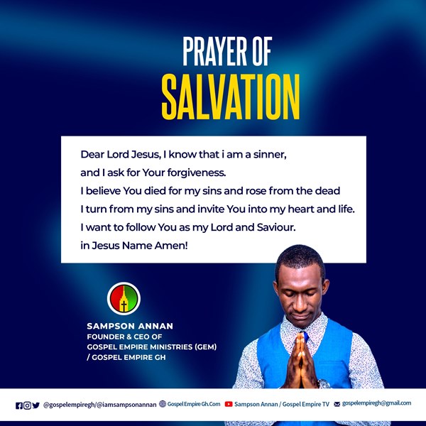 Salvation Prayer - Gospel Empire Ministries