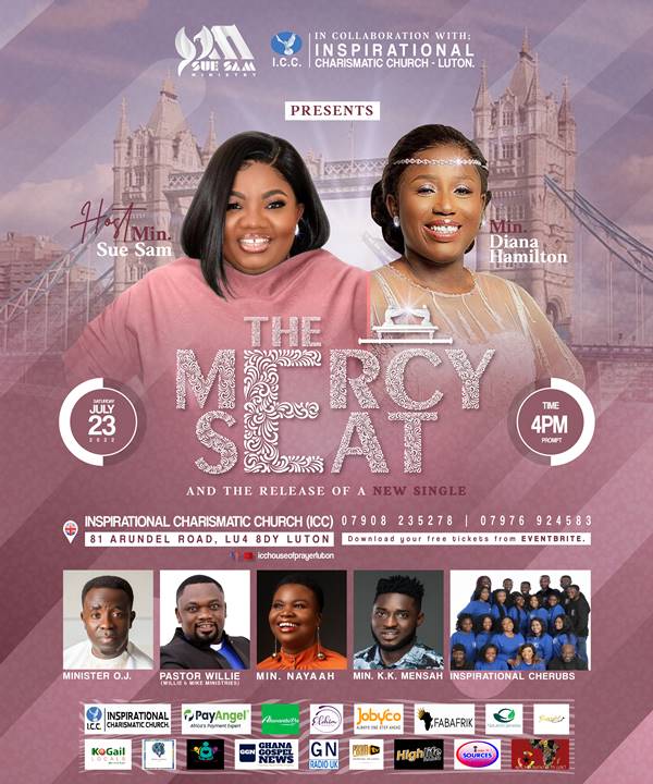 Top Gospel Artistes To Perform At Sue Sam's "The Mercy Seat" Event