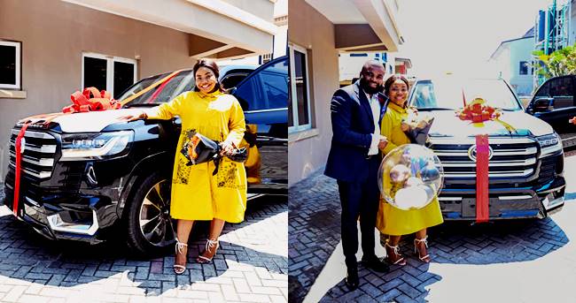 Mercy Chinwo, Gets Toyota Land Cruiser As Birthday Gift From Her Husband