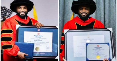 Mercy Chinwo’s Husband, Ps Blessed Uzochikwa Bags Honorary Doctorate Degree