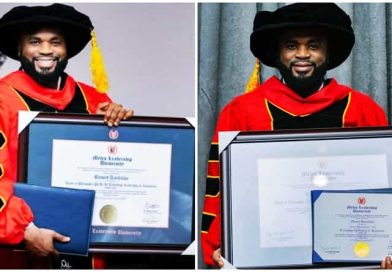 Mercy Chinwo’s Husband, Ps Blessed Uzochikwa Bags Honorary Doctorate Degree