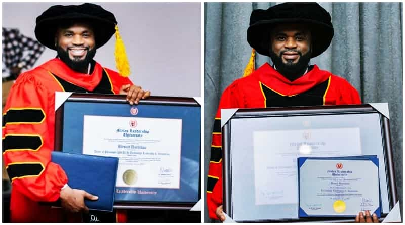 Mercy Chinwo’s Husband, Ps Blessed Uzochikwa Bags Honorary Doctorate Degree